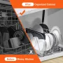 VEVOR Pan and Pot Rack, Expandable Pull Out Under Cabinet Organizer, Cookie Sheet Baking Pans tray Organization, Adjustable Wire