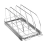 Pan and Pot Rack, Expandable Pull Out Under Cabinet Organizer, Cookie Sheet Baking Pans tray Organization, Adjustable Wire Divid