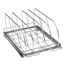Pan and Pot Rack, Expandable Pull Out Under Cabinet Organizer, Cookie Sheet Baking Pans tray Organization, Adjustable Wire Divid