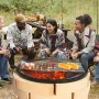 X-Marks Fire Pit Grillrist, Rund Madlavningsrist, Heavy Duty