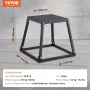 VEVOR Plyometric Jump Box, 18 tommer Plyo Box, Steel Plyometric Platform og Jumping Agility Box, Anti-Slip Fitness træningstrin
