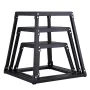 Plyometric Jump Boxes, 12/18/24 Inch Plyo Box, Platform and Jumping Agility Box, Anti-Slip Fitness Exercise Step Up Box Set for 