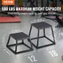 Plyometric Jump Box, 12 Inch Plyo Box, Steel Plyometric Platform and Jumping Agility Box, Anti-Slip Fitness Exercise Step Up Box