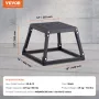 VEVOR Plyometric Jump Box, 12 tommer Plyo Box, Steel Plyometric Platform og Jumping Agility Box, Anti-Slip fitness træningstrin