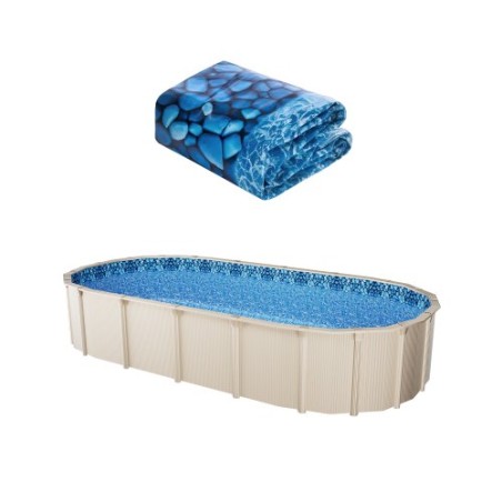 Oval Pool Liner 18x33ft Unibead Style Pool Liner 52in Wall Height