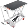 VEVOR Hydraulic Lift Table Cart, 500lbs Capacity 28.5" Lifting Height, Manual Single Scissor Lift Table with 4 Wheels and Non-sl