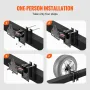 VEVOR Spare Tire Carrier, Trailer Spare Tire Mount, 72.6 kg Capacity, Utility Trailer Accessories Fits Most 4 & 5 & 6 & 8 Lugs W
