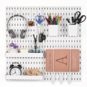 Pegboard Combination Kit 11 X 11 "Plastic Pegboard 4 Panels til Home White