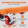 Hydraulic Lift Table Cart, 330lbs Capacity 50" Lifting Height, Manual Double Scissor Lift Table with 4 Wheels and Non-slip Pad, 