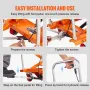 Hydraulic Lift Table Cart, 330lbs Capacity 50" Lifting Height, Manual Double Scissor Lift Table with 4 Wheels and Non-slip Pad, 