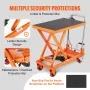 VEVOR Hydraulic Lift Table Cart, 330lbs Capacity 28.5" Lifting Height, Manual Single Scissor Lift Table with 4 Wheels and Non-sl