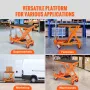 Hydraulic Lift Table Cart, 330lbs Capacity 28.5" Lifting Height, Manual Single Scissor Lift Table with 4 Wheels and Non-slip Pad