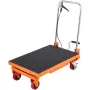 Hydraulic Lift Table Cart, 330lbs Capacity 28.5" Lifting Height, Manual Single Scissor Lift Table with 4 Wheels and Non-slip Pad