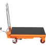 VEVOR Hydraulic Lift Table Cart, 330lbs Capacity 28.5" Lifting Height, Manual Single Scissor Lift Table with 4 Wheels and Non-sl