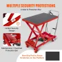 VEVOR Hydraulic Lift Table Cart, 500lbs Capacity 28.5" Lifting Height, Manual Single Scissor Lift Table with 4 Wheels and Non-sl