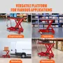 VEVOR Hydraulic Lift Table Cart, 500lbs Capacity 28.5" Lifting Height, Manual Single Scissor Lift Table with 4 Wheels and Non-sl