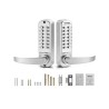 Mechanical Keyless Entry Door Lock 14 Key Mechanical Keypad Lock Sliver