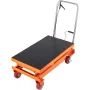 Hydraulic Lift Table Cart, 770lbs Capacity 59" Lifting Height, Manual Double Scissor Lift Table with 4 Wheels and Non-slip Pad, 