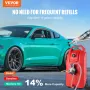 16 Gallon Fuel Caddy, 7.8 L/min, Portable Gas Storage Tank Container with Hand Pump Rubber Wheels, Fuel Transfer Storage Tank fo