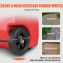 16 Gallon Fuel Caddy, 7.8 L/min, Portable Gas Storage Tank Container with Hand Pump Rubber Wheels, Fuel Transfer Storage Tank fo