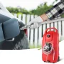 16 Gallon Fuel Caddy, 7.8 L/min, Portable Gas Storage Tank Container with Hand Pump Rubber Wheels, Fuel Transfer Storage Tank fo