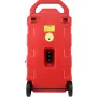 16 Gallon Fuel Caddy, 7.8 L/min, Portable Gas Storage Tank Container with Hand Pump Rubber Wheels, Fuel Transfer Storage Tank fo