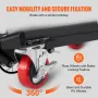 Hydraulic Lift Table Cart, 500lbs Capacity 28.5" Lifting Height, Manual Single Scissor Lift Table with 4 Wheels and Non-slip Pad
