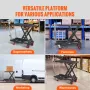 VEVOR Hydraulic Lift Table Cart, 500lbs Capacity 28.5" Lifting Height, Manual Single Scissor Lift Table with 4 Wheels and Non-sl