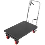 Hydraulic Lift Table Cart, 500lbs Capacity 28.5" Lifting Height, Manual Single Scissor Lift Table with 4 Wheels and Non-slip Pad