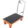 VEVOR Hydraulic Lift Table Cart, 500lbs Capacity 28.5" Lifting Height, Manual Single Scissor Lift Table with 4 Wheels and Non-sl