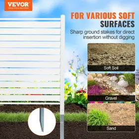 VEVOR 48" B x 48" H Vinyl Privacy Hegn Paneler, Air Conditioner Hegn, Udendørs Privacy Screens til skraldespand, Pool Udstyr Enc