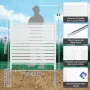 48" W x 48" H Vinyl Privacy Fence Panels, Air Conditioner Fence, Outdoor Privacy Screens for Trash Can, Pool Equipment Enclosure