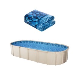 Oval Pool Liner 15x30ft Unibead Style Pool Liner 52in Wall Height