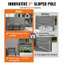 VEVOR Retractable Side Awning, 71''x 138'' Outdoor Privacy Screen, 180g Polyester Water-proof Retractable Patio Screen, UV 30+ R