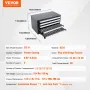 Tap Dispenser Cabinet, Five-Drawer Tap Organizer Cabinet for 2-56-12-28 Steel Tap Dispenser Organizer Cabinet with Labels, 60-Co