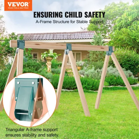 VEVOR A-Frame Middle Swing Set Brackets, Heavy Duty Carbon Steel Swing Set Hardware with Mounting Hardware, DIY Swing Set Bracke