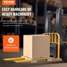 VEVOR Pallet Fork Extensions, 1820 mm Length 115 mm Width, Heavy Duty Carbon Steel Fork Extensions for Forklifts, 1 Pair Forklif