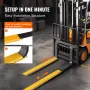 Pallet Fork Extensions, 1820 mm Length 115 mm Width, Heavy Duty Carbon Steel Fork Extensions for Forklifts, 1 Pair Forklift Exte