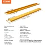 VEVOR Pallet Fork Extensions, 1820 mm Length 115 mm Width, Heavy Duty Carbon Steel Fork Extensions for Forklifts, 1 Pair Forklif