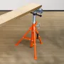 Roller Stand, Heavy Duty 1134 kg Load Capacity, 700 mm-1320 mm Height Adjustable, 45 Steel Folding Roller Support Stand for Pipe