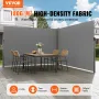 Retractable Side Awning, 79''x 236'' Outdoor Privacy Screen, 180g Polyester Water-proof Retractable Patio Screen, UV 30+ Room Di