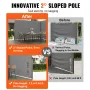 Retractable Side Awning, 79''x 236'' Outdoor Privacy Screen, 180g Polyester Water-proof Retractable Patio Screen, UV 30+ Room Di