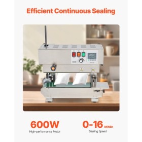 Continuous Bag Band Sealing Machine Vertical Band Sealer Stainless Steel