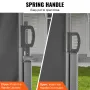 VEVOR tilbagetrækkelig sidemarkise, 79''x 236'' Outdoor Privacy Screen, 180 g polyester Vandtæt tilbagetrækkelig terrasseskærm,