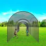 Baseball Batting Cage, Softball and Baseball Batting Cage Net and Frame, Practice Portable Cage Net with Carry Bag, Heavy Duty E