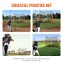 7x7 ft Baseball Softball Practice Net, Portable Baseball Training Net for Hitting Batting Catching Pitching, Backstop Baseball E