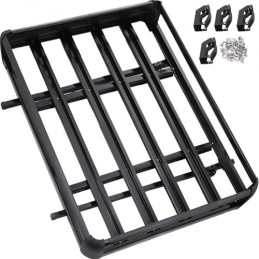 Universal 64x40 Inch Roof Basket, Aluminum Roof Rack, Basket Roof Mounted Cargo Rack with Bars XL-B for Car Top Luggage