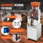 VEVOR Commercial Orange Juicer, 120W Automatic Feeding Juice Extractor with Water Tap, Stainless Steel Juicer Machine 25 Oranges