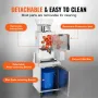 Commercial Orange Juicer, 120W Automatic Feeding Juice Extractor with Water Tap, Stainless Steel Juicer Machine 25 Oranges/Minut