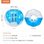 Inflatable Bumper Ball 1-Pack, 5FT/1.5M Body Sumo Zorb Balls for Teen & Adult, 0.8mm Thick PVC Human Hamster Bubble Balls for Ou